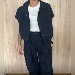 Navy short sleeve windbreaker set